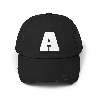 A initial Distressed Cap