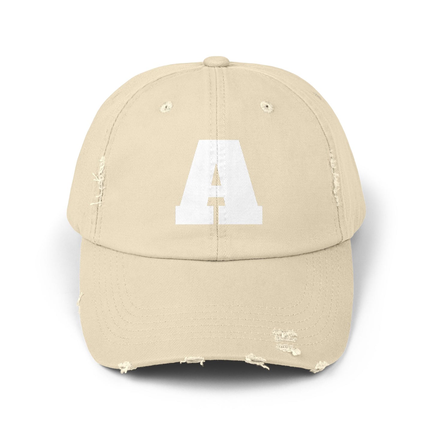 A initial Distressed Cap