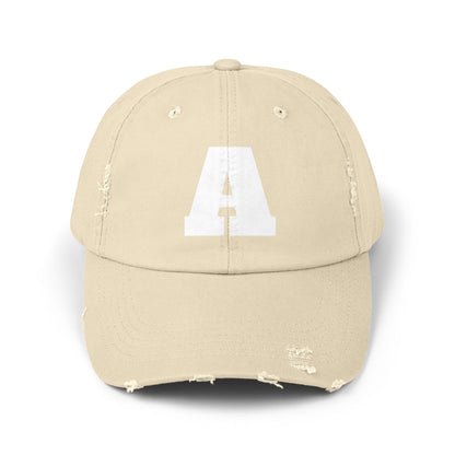 A initial Distressed Cap